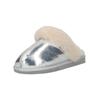 Hausschuh SHEPHERD "Shepherd Hausschuhe Leder", Damen, Gr. 40, silber, Leder, casual, Schuhe