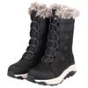 Winterboots RIEKER SPORT, Damen, Gr. 40, schwarz, Leder, Textil, sportlich, Schuhe, Schneeboots, Winterboots mit Lammwollfutter, Fiber Grip Laufsohle