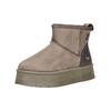 Stiefelette MUSTANG SHOES "Mustang Shoes Stiefelette Veloursleder/Textil", Damen, Gr. 40, grau (lava), Veloursleder, Textil, casual, Schuhe