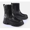 Bikerboots BUFFALO "Aspha Bootie Zip", Damen, Gr. 40, schwarz, Lederimitat, modisch, Schuhe, Plateauboots, Stiefelette mit Memory Foam Innensohle