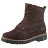 Schnürstiefelette WALDLÄUFER "KITOMI", Damen, Gr. 9 (43), braun (dunkelbraun), Veloursleder, casual, Schuhe, Schnürboots, Winterboots, Komfortschuh in extrabreiter Schuhweite K