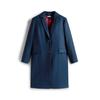 Langmantel TOMMY HILFIGER CURVE "CRV CLASSIC SB WOOL REG COAT", Damen, Gr. 50, blau (schwarz night navy), Web, Obermaterial: 72% Wolle, 25% Polyamid, 3% Kaschmir, unifarben, casual, knieumspielend, V-Ausschnitt, Langarm, Mäntel, in großen Größen,...