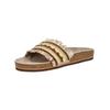 Pantolette LAZAMANI "Lazamani Pantoletten Leder", Damen, Gr. 37, braun, Leder, casual, Schuhe