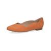 Ballerina CAPRICE "Caprice Ballerinas Veloursleder", Damen, Gr. 36, orange, Veloursleder, casual, Schuhe