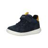 Schnürstiefelette GEOX "Geox Stiefelette Veloursleder/Textil", Kinder, Gr. 20, navy, gelb, Veloursleder, Textil, casual, Schuhe