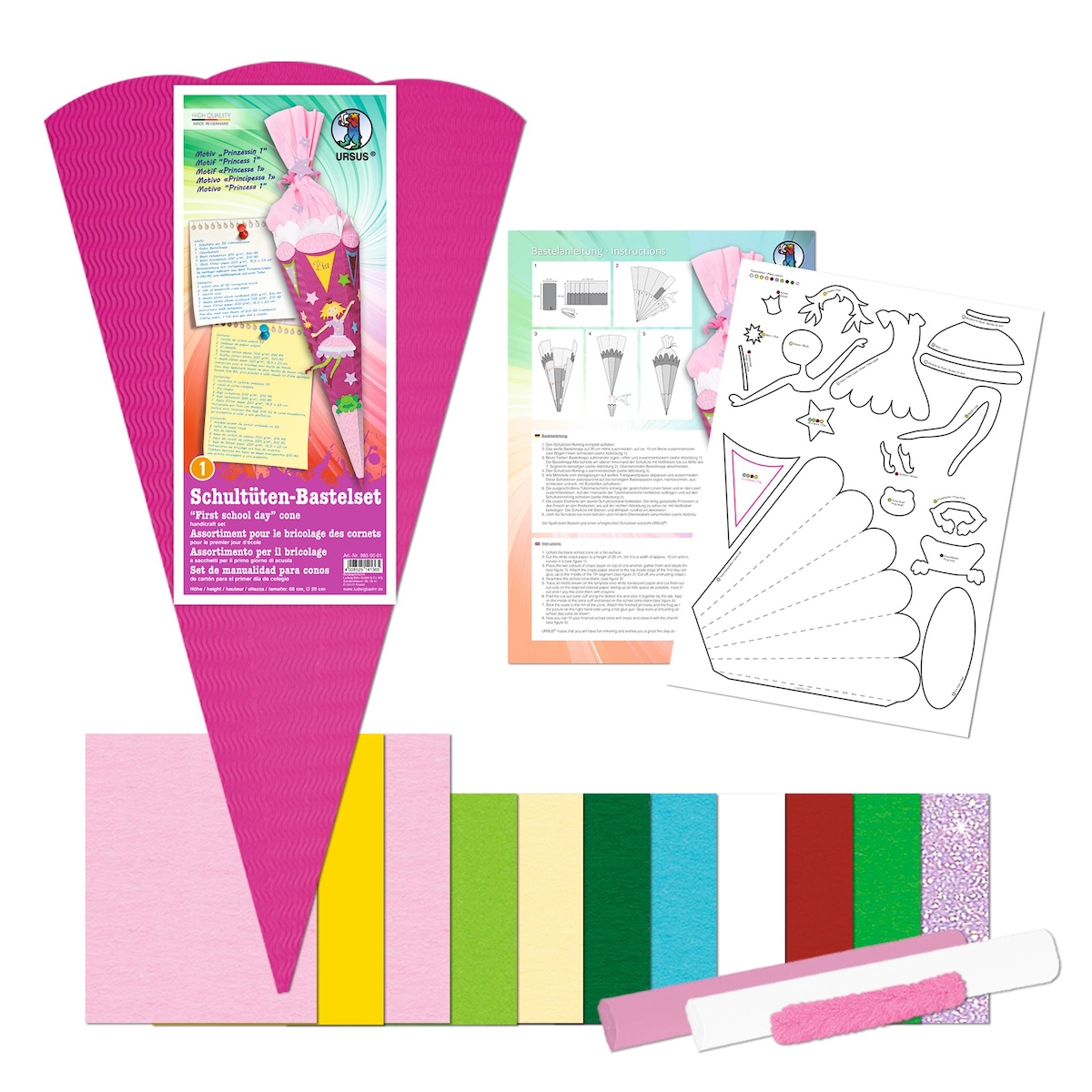 SCHULTÜTEN-BASTELSET "PRINZESSIN 1" Image