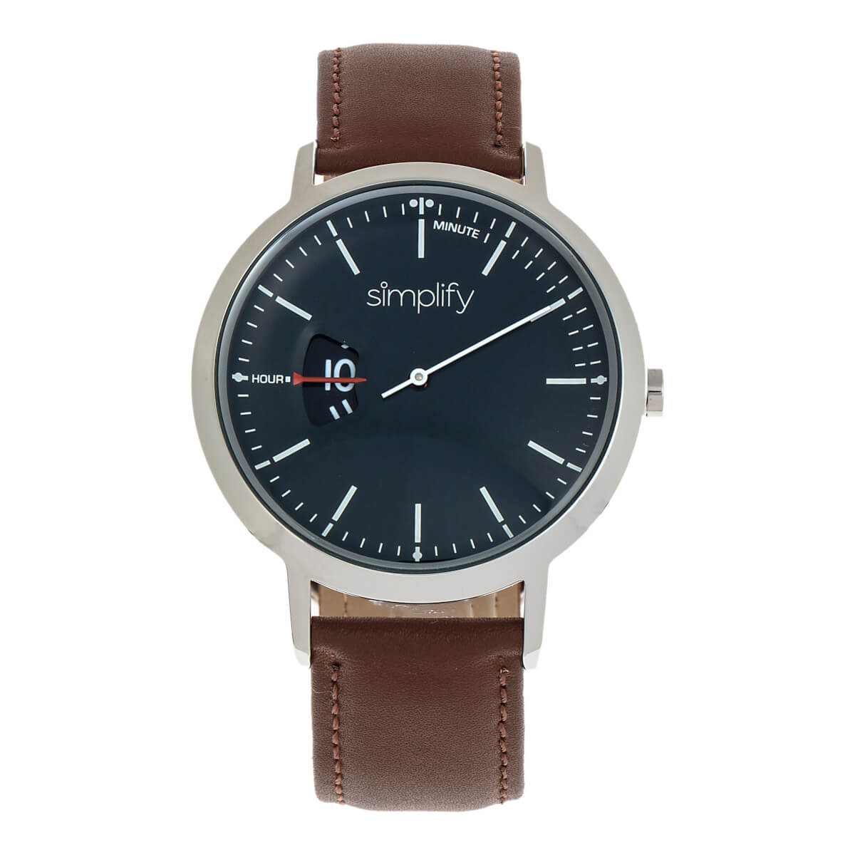 Simplifier la montre à bracelet en cuir 6500 Image