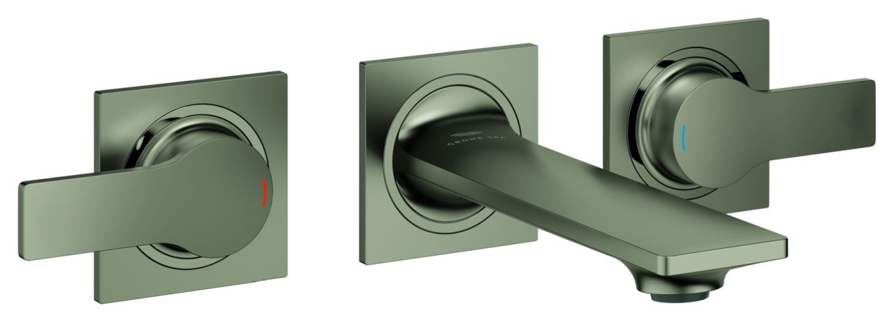 GROHE 3-Loch-Waschtisch-Wandbatterie Allure 20189_2 für 29025 Ausl. 150mm satin graphite, 20189MG2 20189MG2 Image