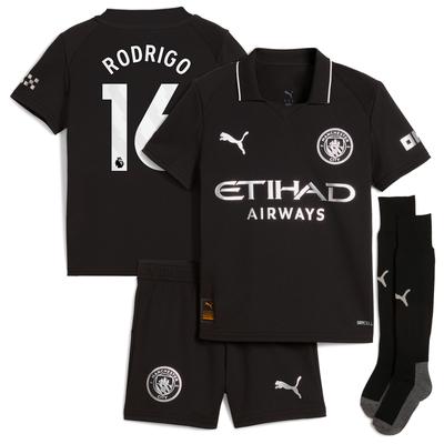 Manchester City PUMA Mini-Kit Auswärts 2025-26 - Kleinkinder mit Aufdruck Rodrigo 16 Image