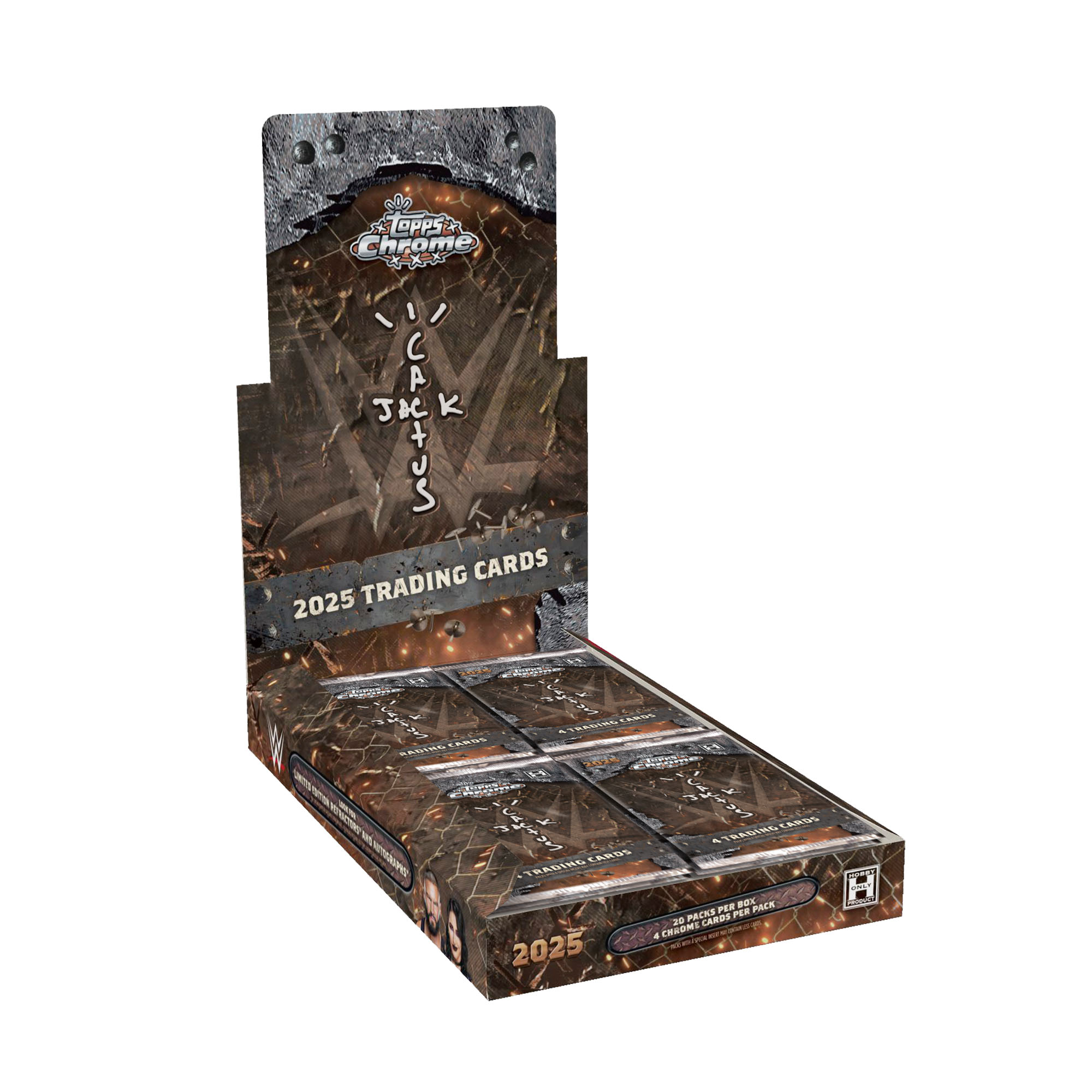 2025 Topps Chrome WWE x Cactus Jack Fabrikversiegelte Hobbybox Image