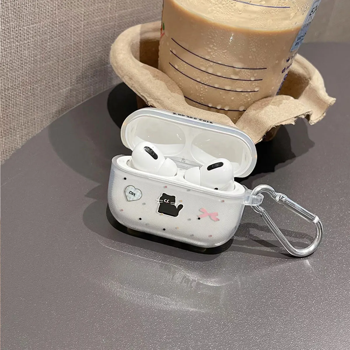 Klare Hülle für Apple Airpods Pro 1. 2. Generation, kabellose Bluetooth-Kopfhörer, transparente TPU-Abdeckung für AirPods 3 2 1 Hülle Image