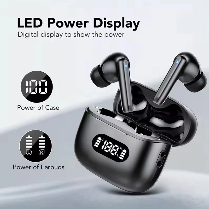 UYUXIO TWS Echtzeit-Übersetzung-Ohrhörer mit 144 Sprachen, KI-Übersetzungskopfhörer, ANC ENC Ohrhörer, Kopfhörer für Unternehmen Image