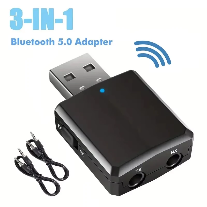 USB Bluetooth 5,0 Adapter Wireless Audio Sender EDR Adapter 3 In 1 Adapter Für TV PC Kopfhörer Hause Stereo Auto HIFI audio Image