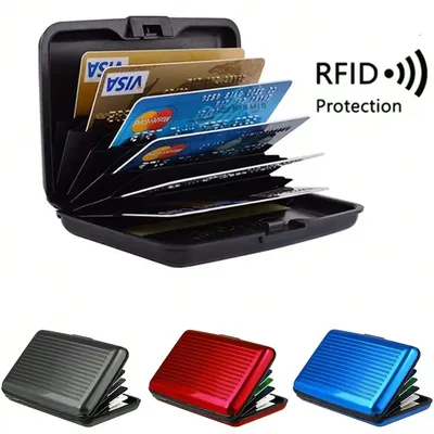 RFID Wallet and Business ID Credit Card Case Women Men Business Card Holder, Protector Wallet Card Holder Package Box