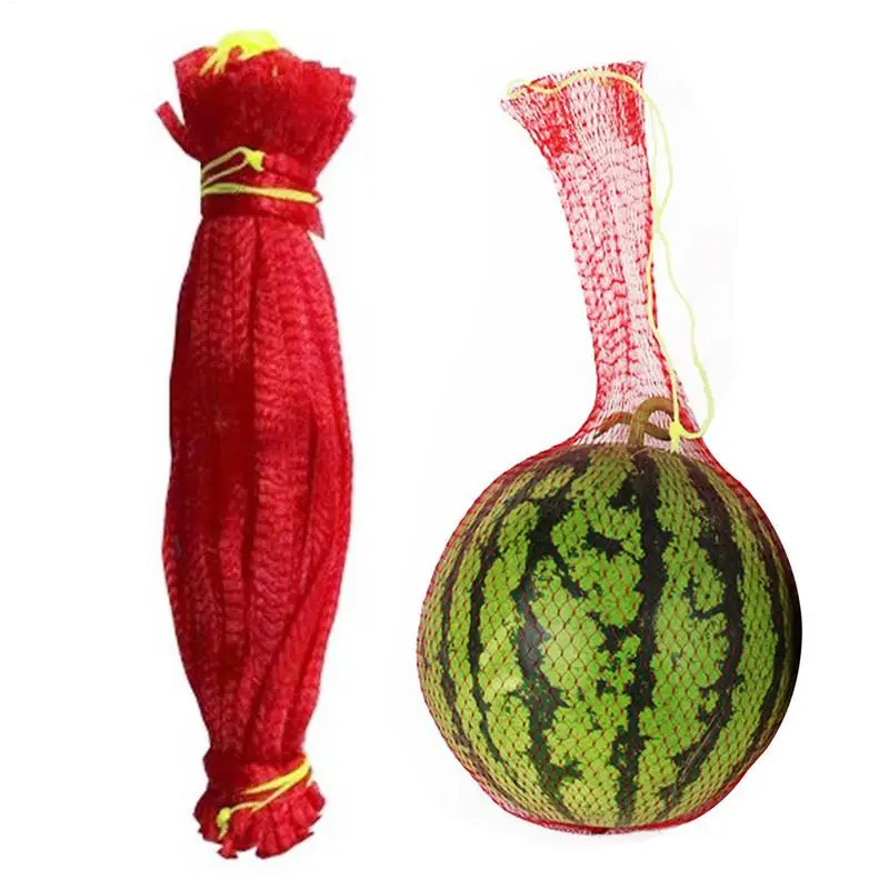 Heißer Verkauf 100 Stück robustes Kunststoff-Gartennetz, geeignet für Wassermelone, Melonen, vertikale Pflanzung und Hängematte mit Riemen Image