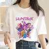 K-Pop Dämonenjäger Rumi Mira Zpey 2025 Filmdruck T-Shirt Herren Harajuku Hip-Hop Baumwoll-T-Shirt Streetwear