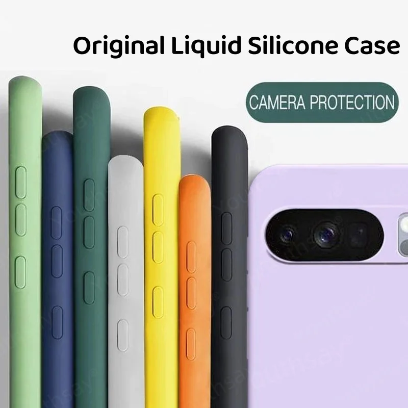 Für Google Pixel 10 Pro Fall Google Pixel 10 Pro XL Abdeckung Fundas Coque Weiche Original Flüssigkeit Silikon Telefon Fall Pixel 10 pro XL Image