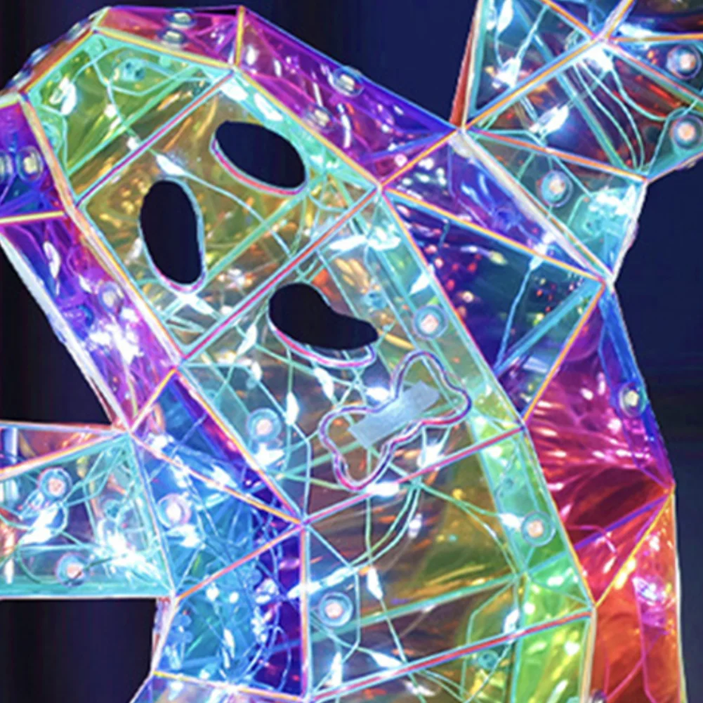 Leuchtendes prismatisches schillerndes Geister-Kürbislicht, Halloween-Schädelkopf-Nachtlicht, Tischdekoration, Halloween-Dekoration 2025 Image