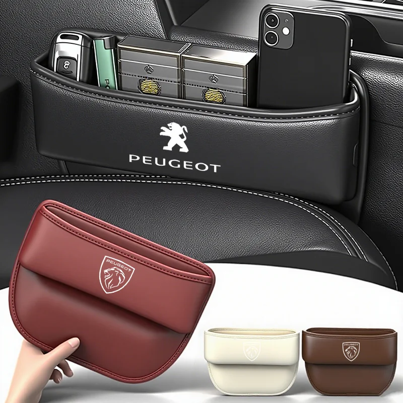 Boîte de rangement pour espace de siège de voiture Peugeot, sac de rangement anti-fuite pour Peugeot 206 307 308 3008 207 208 407 408 4008 508 2008 301 106 205