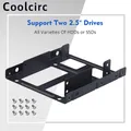 Staffa per disco rigido da 2,5 a 3,5 pollici Staffa di montaggio per SSD desktop doppio rigido Adattatore interno Supporto due dischi HDD o SSD da 2,5"