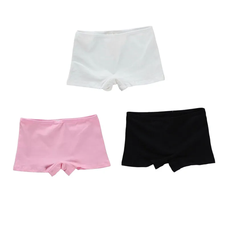 3PCS Große Mädchen Unterwäsche Mid-Taille Student Junge Mädchen Höschen Einfarbig Teenager Boxershorts Briefs Kinder Unterhosen Image