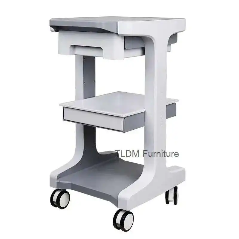 Foldable Salon Cart Drawers Beauty Salons Space-saving Anti-bumping Design Load-bearing Universal Wheels Beauty Salon Trolley