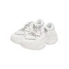 Trainingsschuh BUFFALO "Buffalo BLISS SHINE - VEGAN NAPPA", Damen, Gr. 37, weiß (weiß, silber), unifarben, Schuhe
