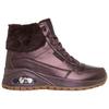 Winterboots SKECHERS "UNO RUGGED - GALACTIC HEIGHTS", Damen, Gr. 38, lila (aubergine), Lederimitat, metallic, elegant, Schuhe, Schnürboots, Sneaker mit Keilabsatz
