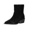 Bikerboots ALMA EN PENA "ALMA EN PENA Stiefelette Veloursleder", Damen, Gr. 40, schwarz, Veloursleder, casual, Schuhe