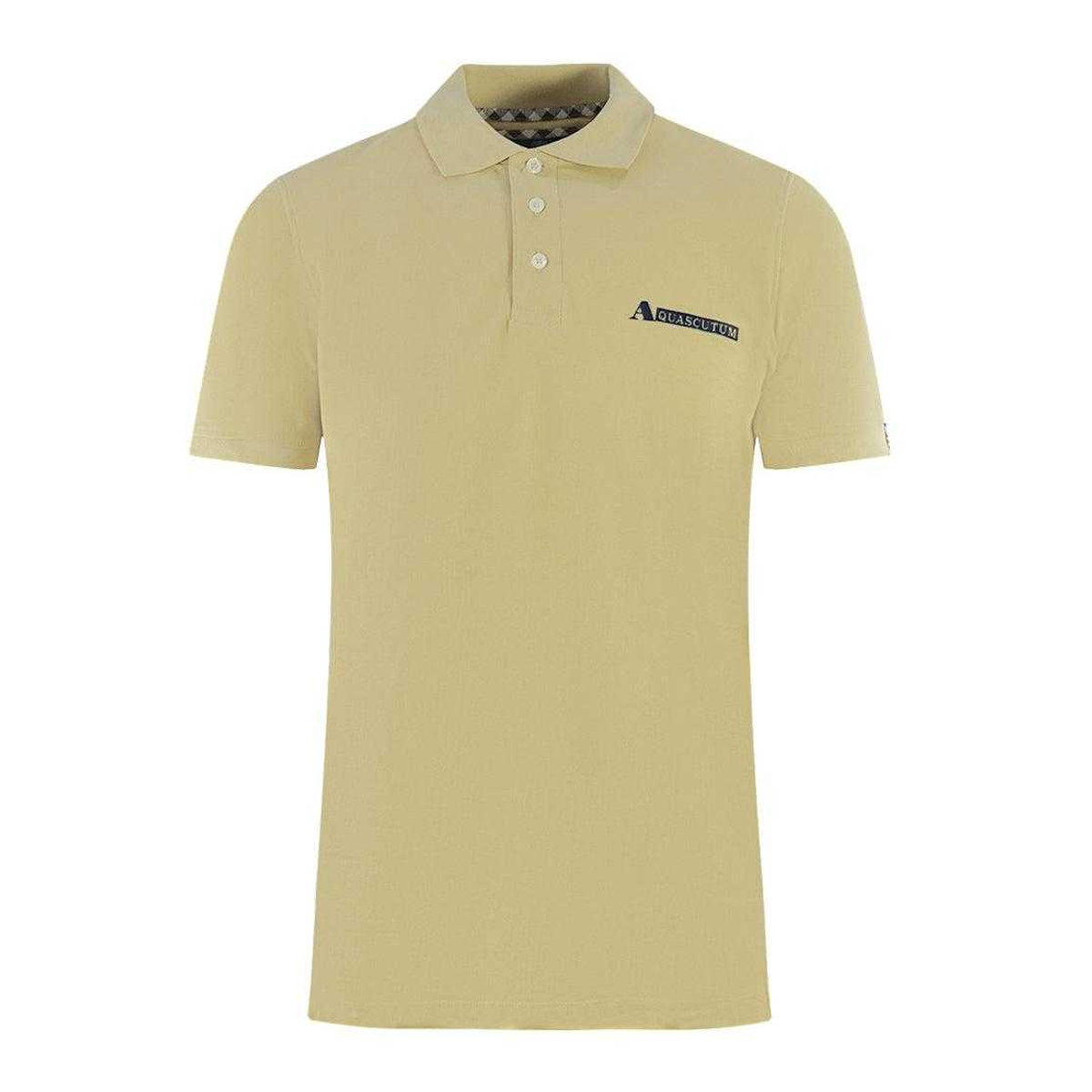 Aquascutum Unisex Erwachsene Boxed Logo Polo-Shirt (Beige) Image
