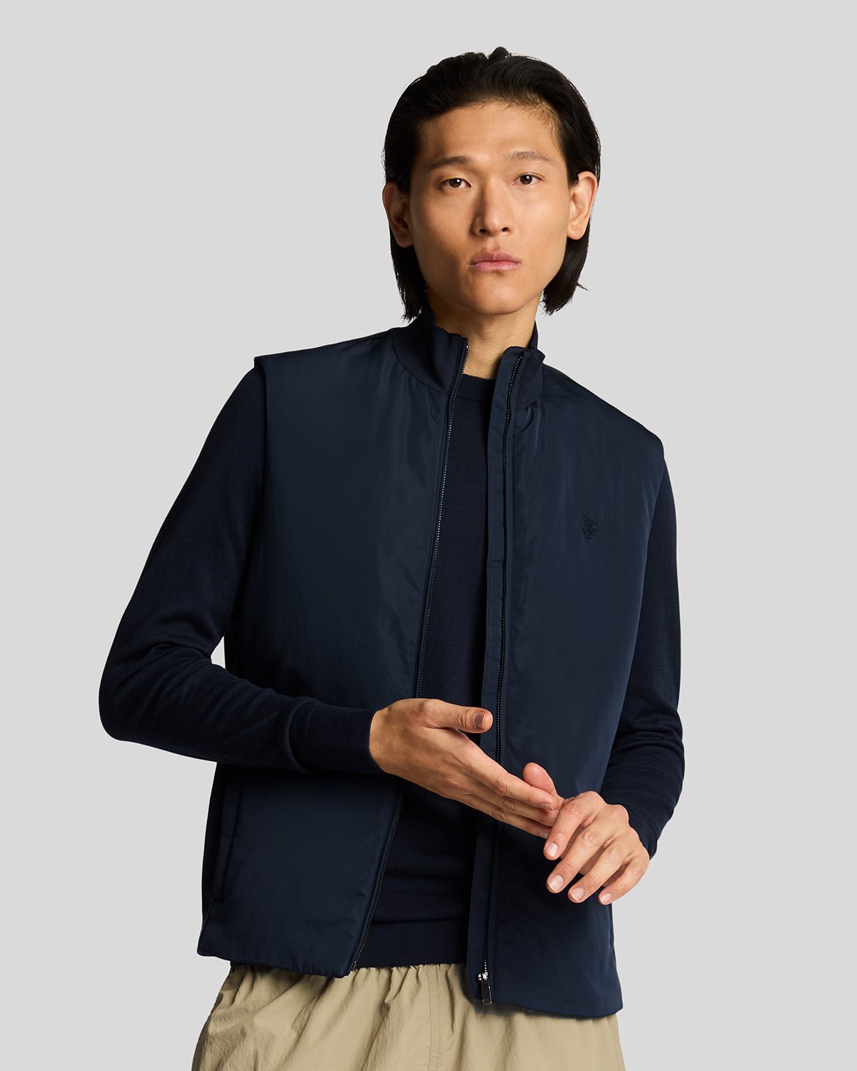 Lyle & Scott Tonal Hybrid Weste – Dunkelblau Image