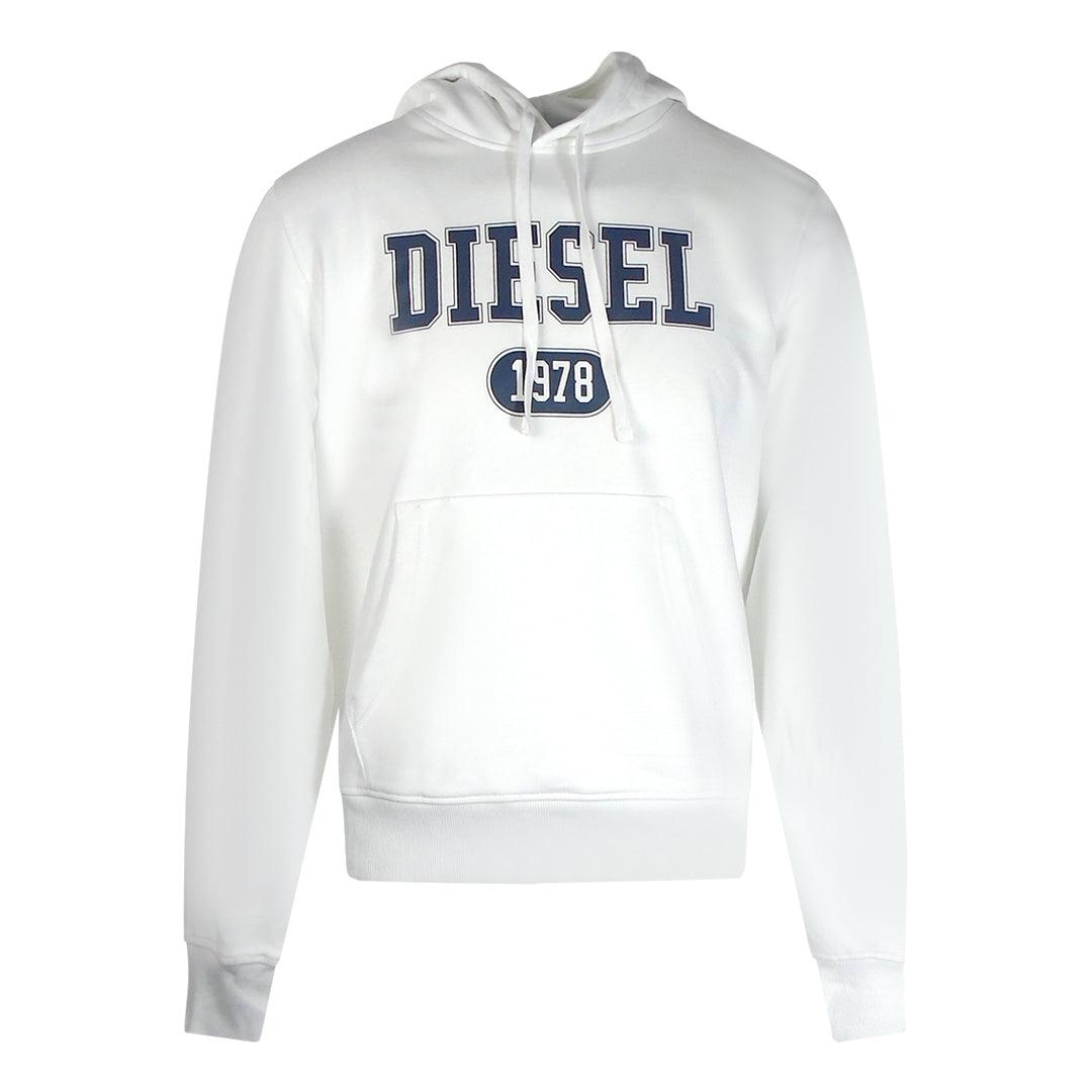 Diesel Herren 1978 Bold Logo Hoodie (Weiß) Image