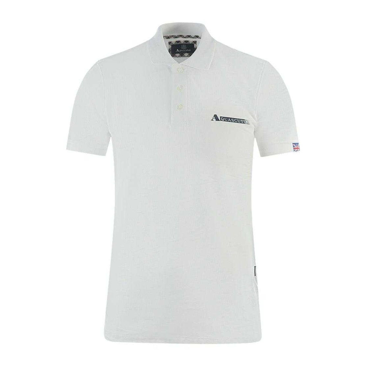 Aquascutum Unisex Erwachsenen Polo-Shirt mit Box-Logo (Weiß) Image