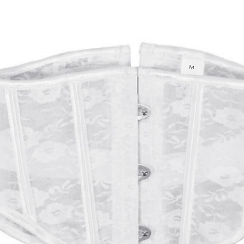 Damen Korsett Shapewear Taillenmieder Formende Unterwäsche Sexy Korsett Sexy Süß Einfarbig Spitze Urlaub Party Straße Ärmellos Kalter Schulter-Ausschnitt Schwarz Weiß Frühling Herbst Figurbetonter Image