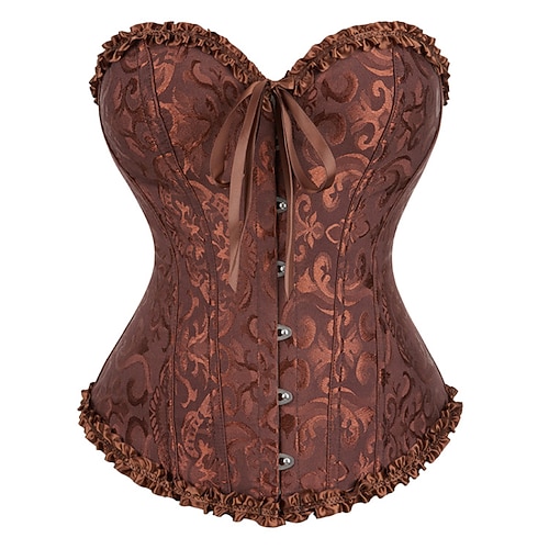 Damen Korsett Shapewear Taillenmieder Formende Unterwäsche Sexy Korsett Sexy Süß Blumen Rückenfrei Urlaub Party Straße Ärmellos Korsett Rosa Braun Dunkelblau Frühling Herbst Figurbetonter Schnitt Image