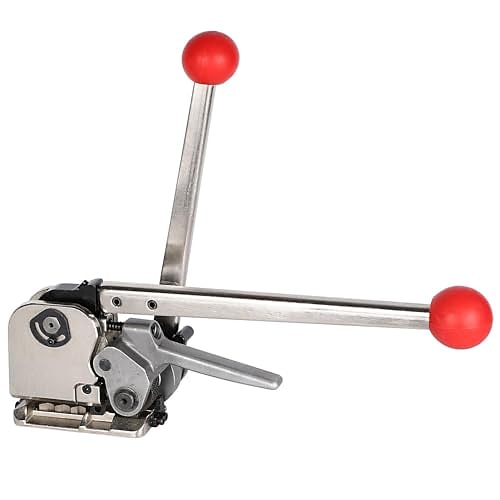 a333 Stahl-Umreifungsgerät, manuelle Umreifungsmaschine für Stahlbänder, metallfreie Schnallenverpackung für Breiten von 1/2 5/8 3/4 dichtungslose Kombinationswerkzeuge Image