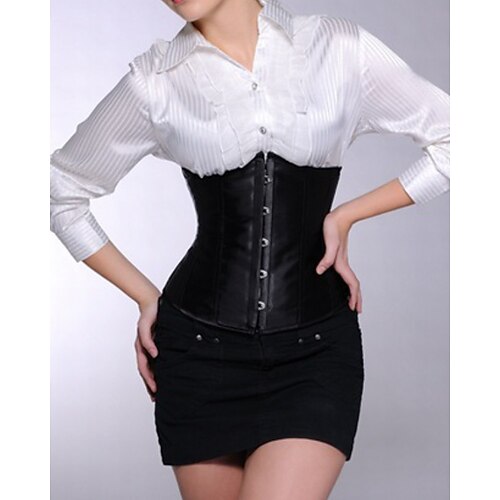 Damen Korsett Shapewear Taillenmieder Formende Unterwäsche Sexy Korsett Sexy Süß Einfarbig Rückenfrei Urlaub Party Straße Ärmellos Kalter Schulter-Ausschnitt Schwarz Weiß Rote Frühling Herbst Image