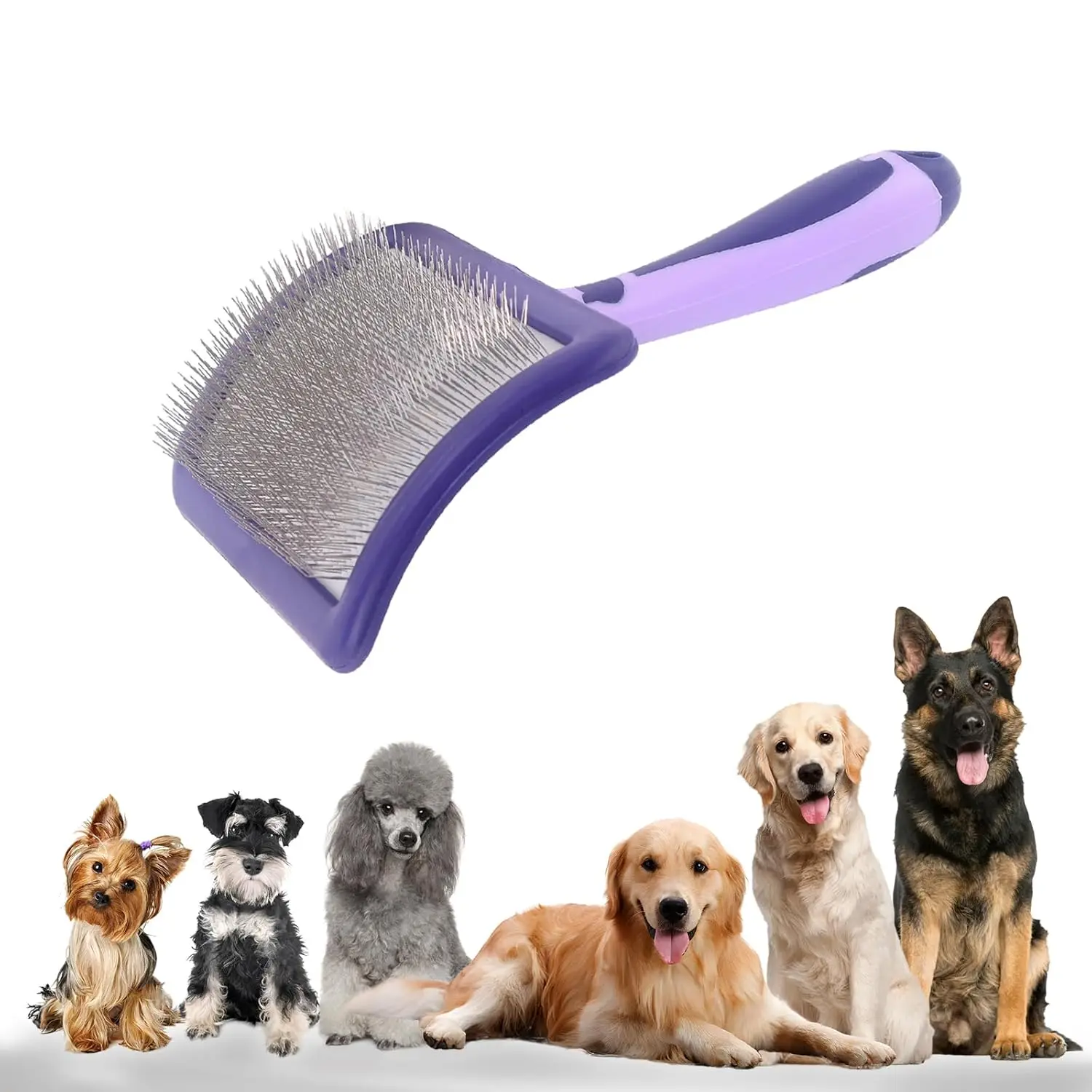 Dog Brush for Poodles Grooming Brush for Dematting Detangle Poodles German Shepherd Hair Pitbulls Yorkies Retriever Bathing