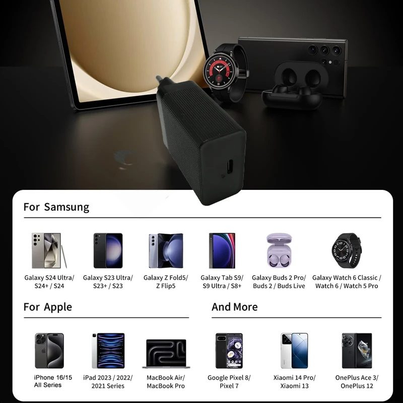 UYUXIO PD 45W Typ C Superschnellladegerät für Mobiltelefone, Schnelllade-Turbo-Wandadapter für iPhone, MacBook, Samsung, Xiaomi Image