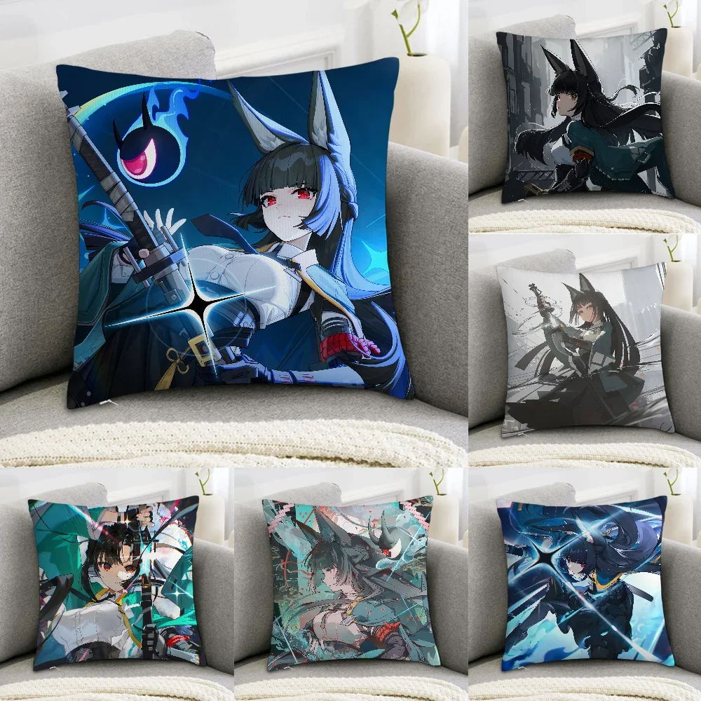 Hoshimi Miyabi Zenless Zone Zero Kissenbezug Sofa Dekorativ Zuhause Doppelseitiger Druck Plüsch Dekokissenbezüge Kissen Dekor Image