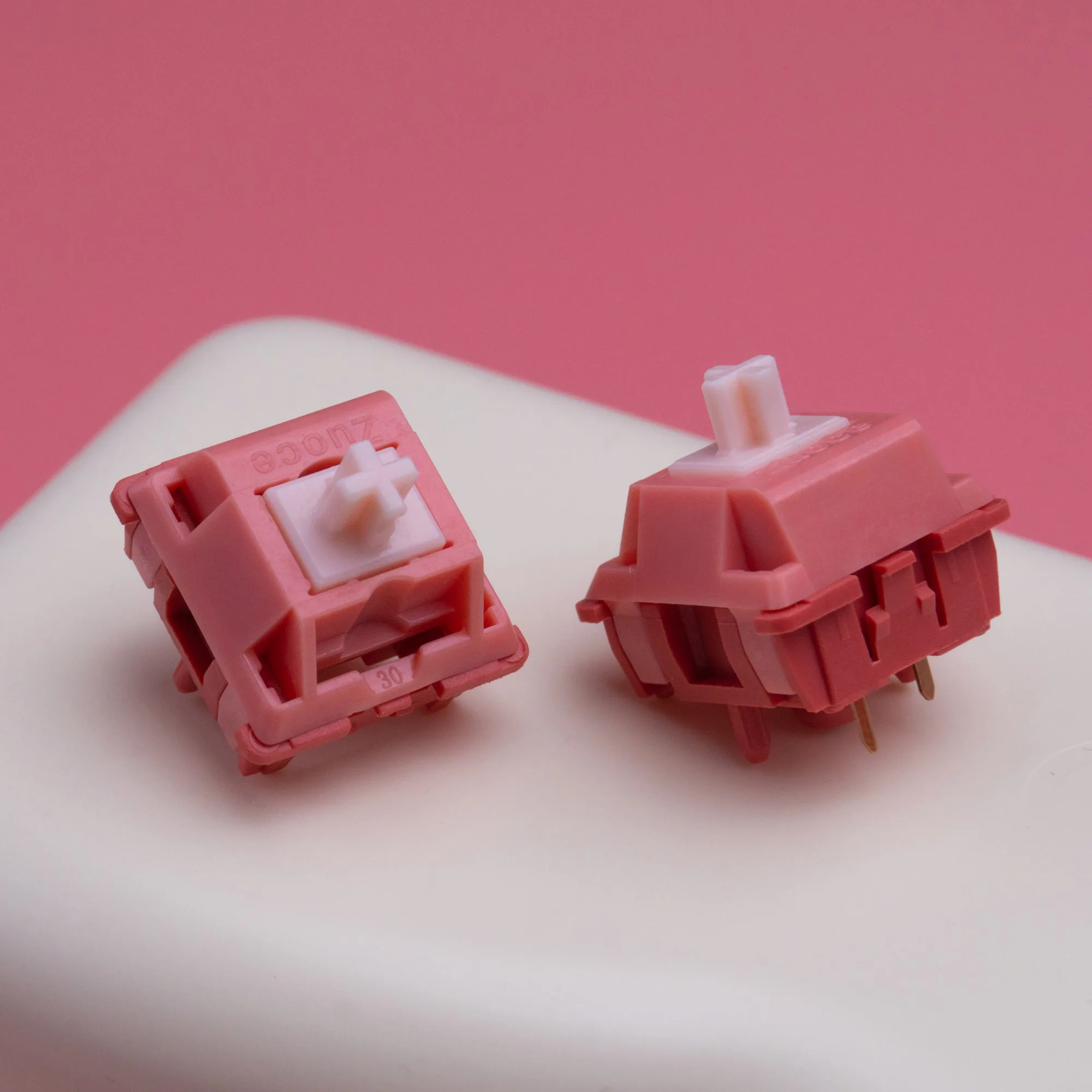Zuoce Sweet Grapefruit Switch Linear 33g 38g MX-Schalter für mechanische Tastatur Factory Lubed Long Srping 21mm POM PC Image