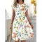Abito da donna estivo casual con stampa floreale Abito da donna a maniche corte alla moda Mini abito da vacanza al mare Y2k Abiti da donna Abiti