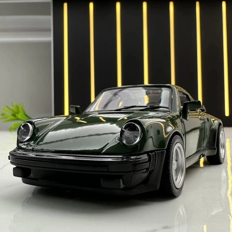 1:36 1978 Porsche 911 Turbo Auto Modell Metall Druckguss Replik Hause Miniatur Kunst Fahrzeug Hobby Dekorieren Kind Junge Geschenke F595
