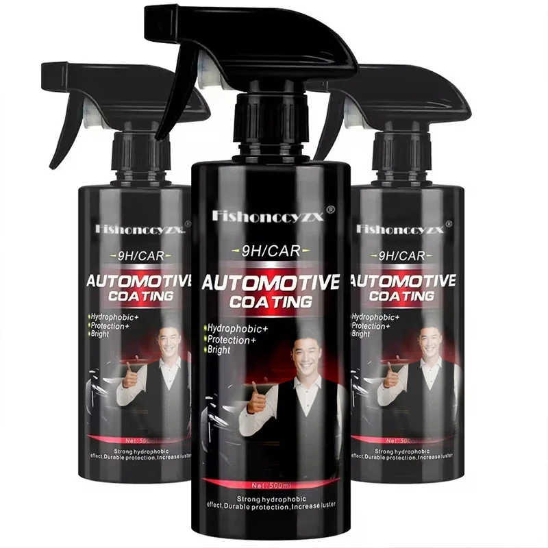 Keramik für Autos, Beschichtung, 500 ml, 9H Nano-Flüssigglas, plattiert, Kristall, hydrophob, wasserfest, Polierfarbe, Härte, Autopolitur Image