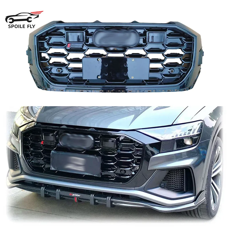 Neues Design 2018 2019 2020 2021 2022 2023 für Audi Q8 Sline SQ8 Front Nierengrill Grille Racing Grills ABS glänzend schwarz Body Kit Image