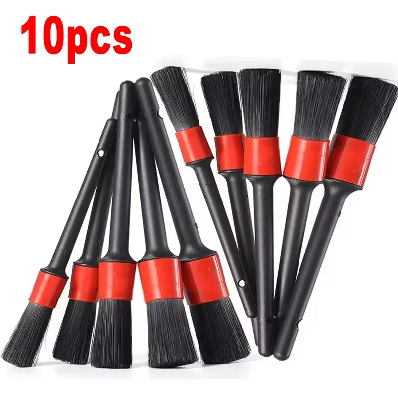 10 stücke Detail lierungs bürstens atz Auto bürsten Auto Detail lierungs bürste für die automatische Reinigung Armaturen brett Luft auslass Rad wasch wartungs werkzeug Image