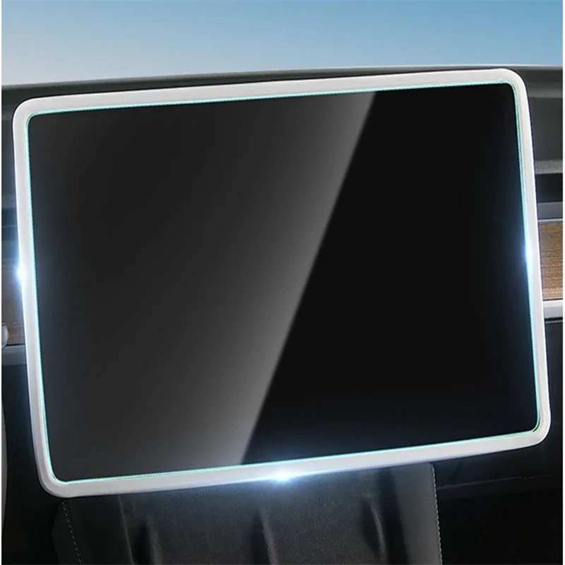 Für Tesla Modell 3 y Schutz rahmen Kanten abdeckung Zentral steuerung Autozubehör Navigation Displays chutz folie Zierleiste Image