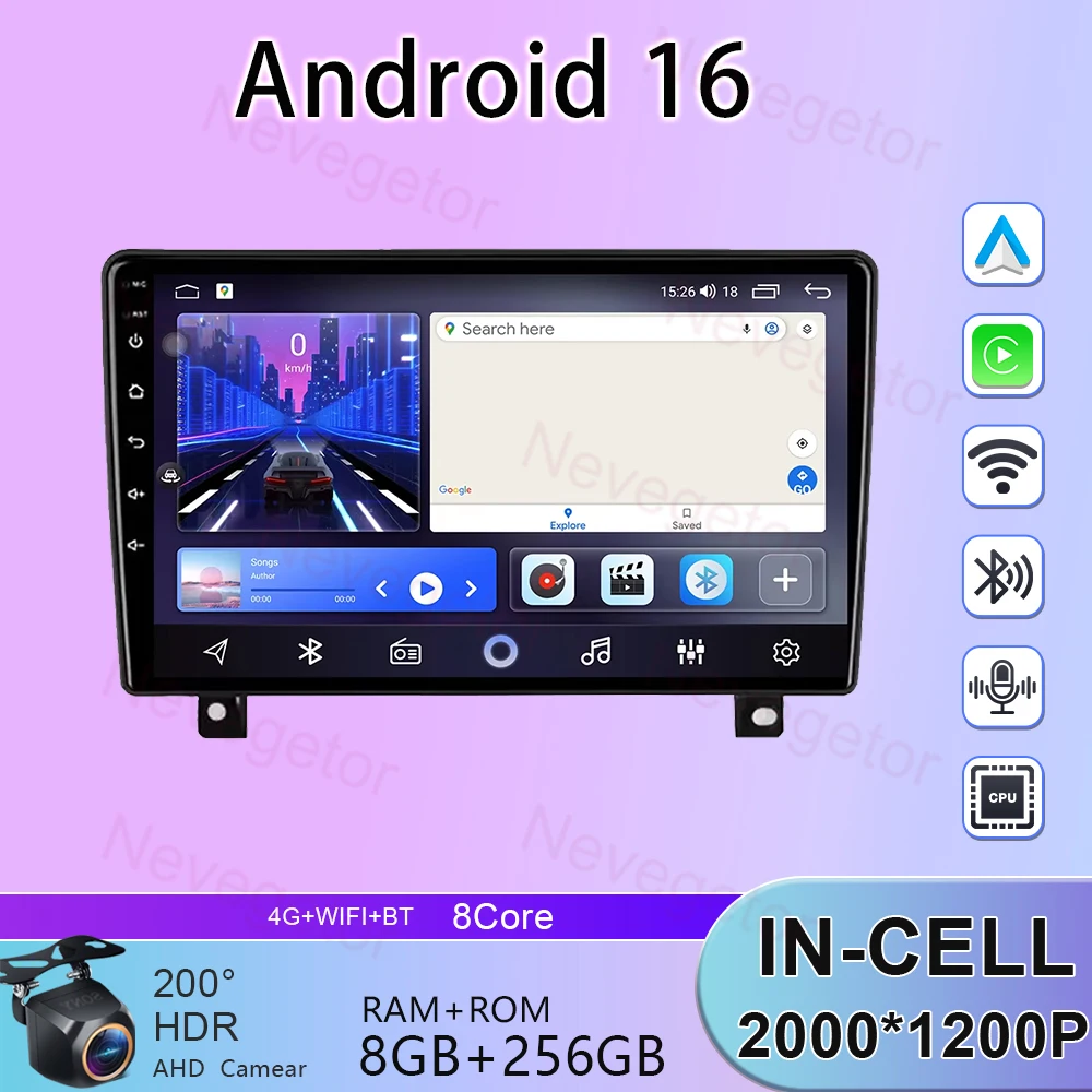 Android 16 Autoradio GPS für Opel Astra H 2006 - 2014 kabelloses Carplay/Android Auto Multimedia Player Stereo WIFI+4G DSP 5G WIFI Image