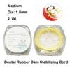 Dental-Gummi-Dam-Stabilisatorkabel, 2,1 m/Rolle/ 1,8 m/Rolle/, Keile, Leitungsklemmen, Blätter, elastische Linie, mittlere Größe, Durchmesser