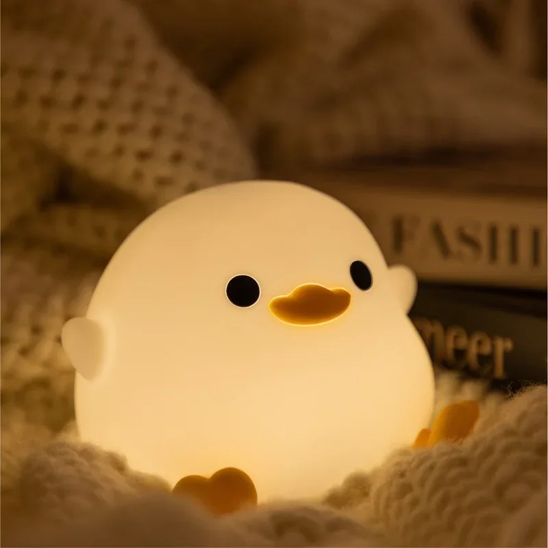 Silikon LED Nachttisch Nachtlicht DoDo Ente Niedliche Ente Dimmbare Tischlampe Baby Schlafzimmer Dekoration Wiederaufladbare Nachtlampen